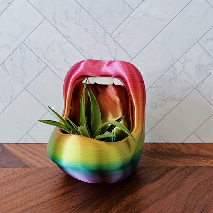 Retro Lips Planter | More Sizes + Colors Available
