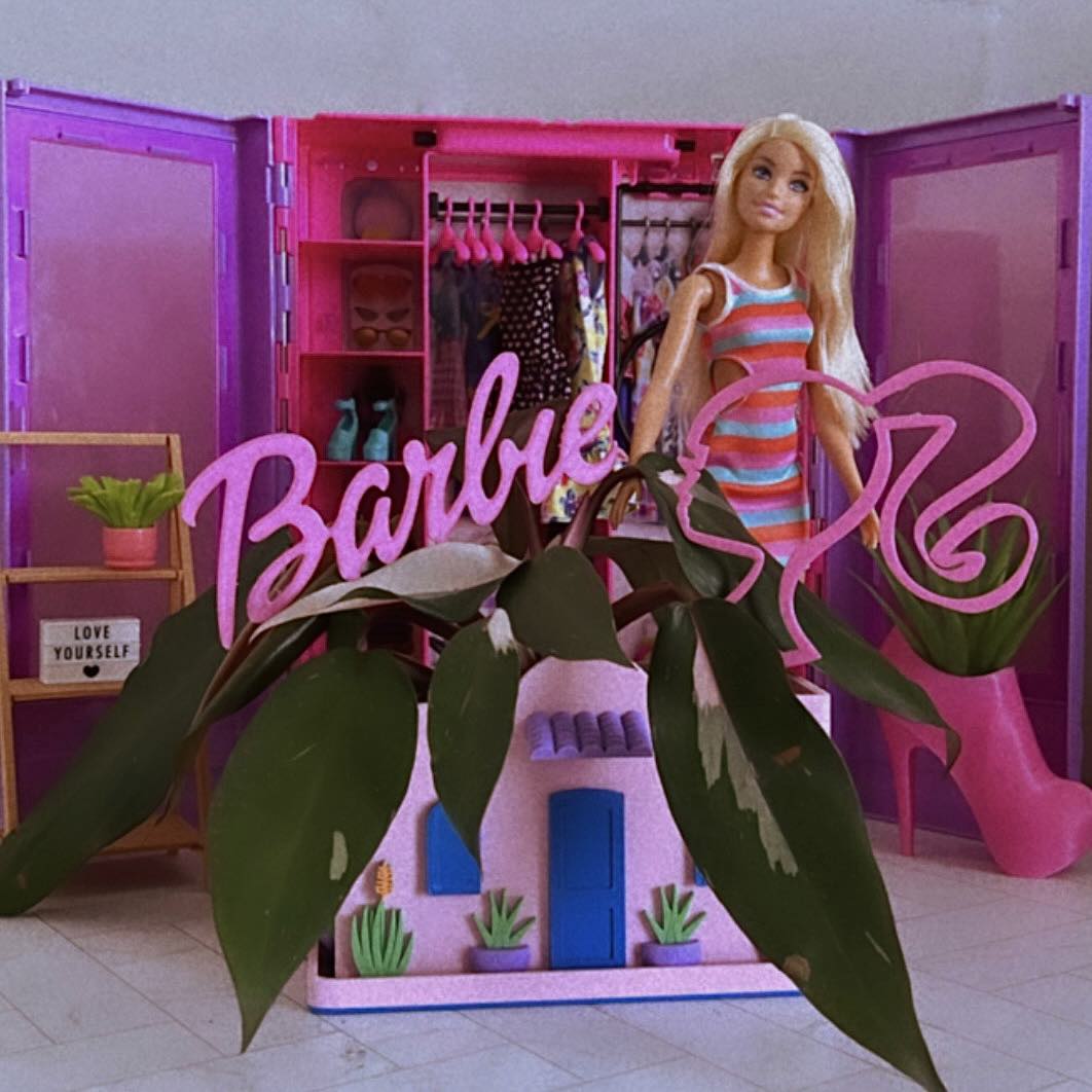 5 inch Barbiecore "B" Planter | Dreamhouse Pink