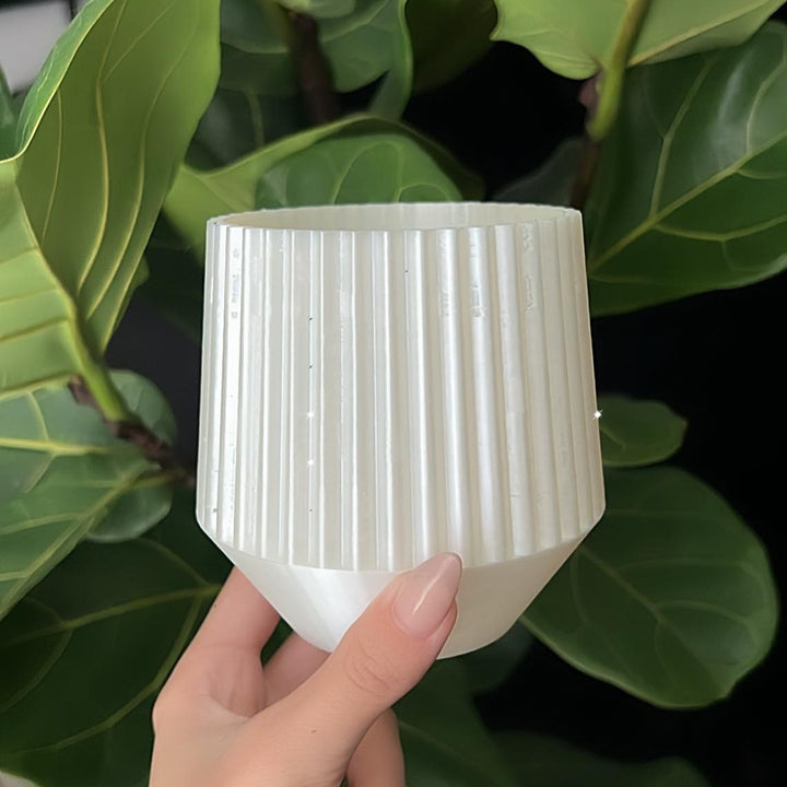 4 Inch Pleated Planter | More Colors Available