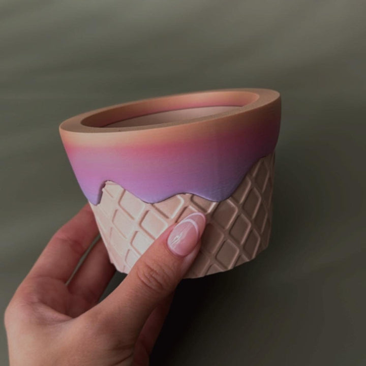 Waffle Bowl Ice Cream Planter | More Sizes + Colors Available (Copy)