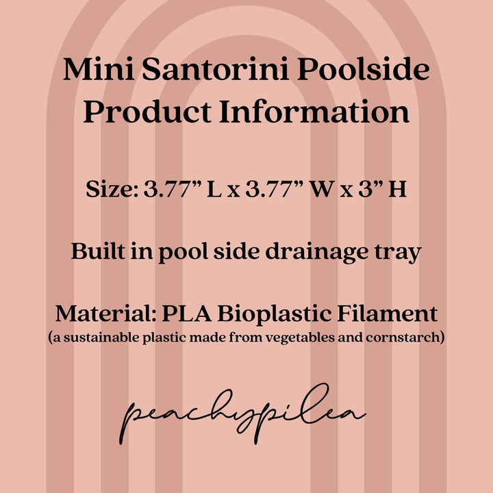 Mini Santorini Poolside Succulent Planter | More Colors Available