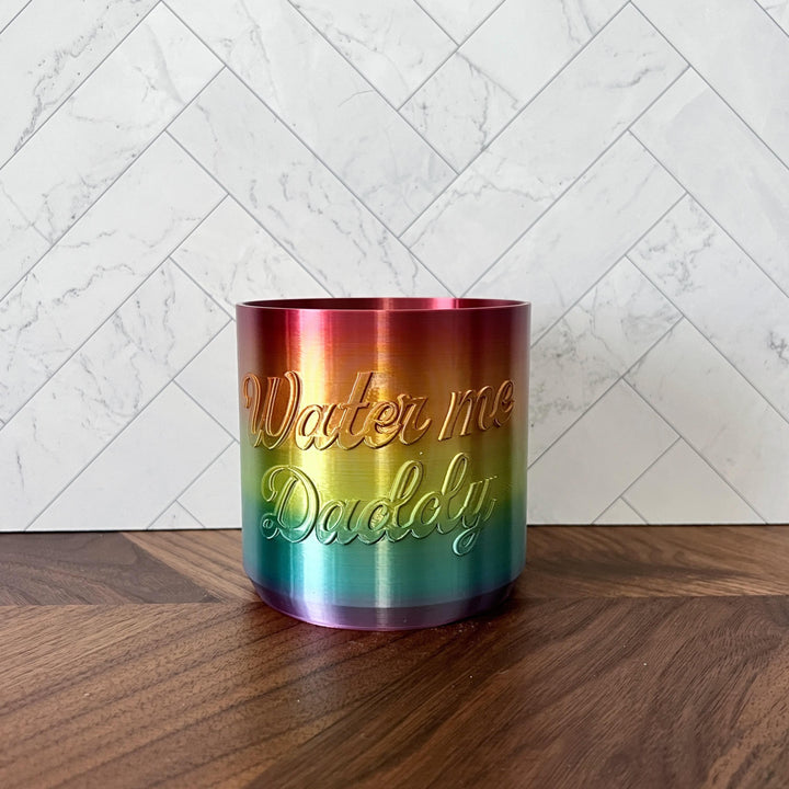 4 Inch Water Me Daddy Planter | More Colors Available