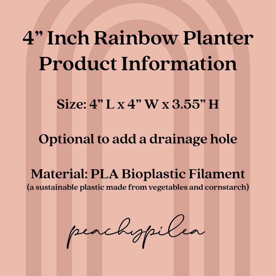 4 Inch Rainbow Boho Planter | More Colors Available