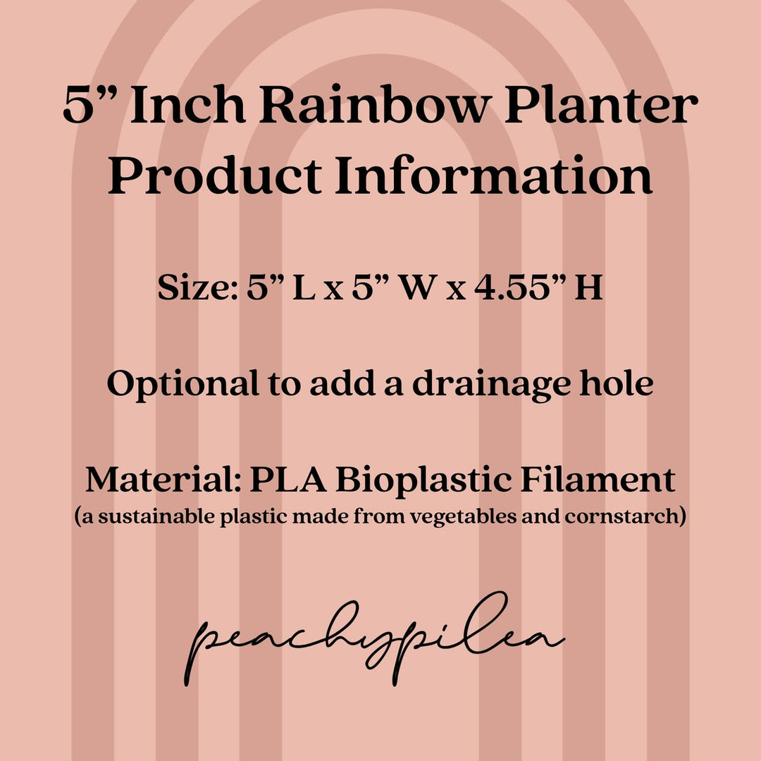 5 Inch Rainbow Boho Planter | More Colors Available