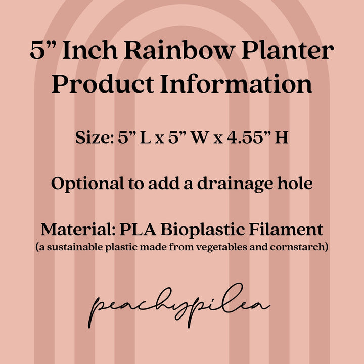 5 Inch Rainbow Boho Planter | More Colors Available